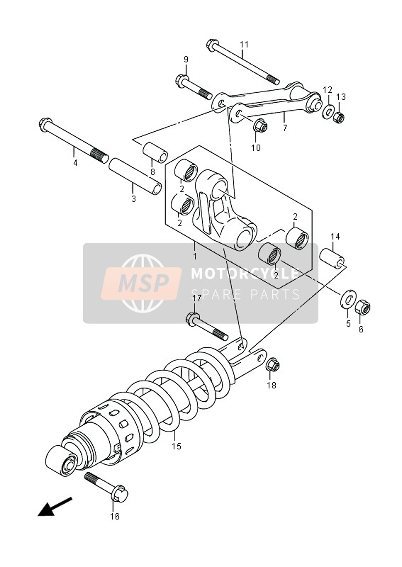 Suzuki AN400(Z)(ZA) BURGMAN 2016 Rear Cushion Lever for a 2016 Suzuki AN400(Z)(ZA) BURGMAN